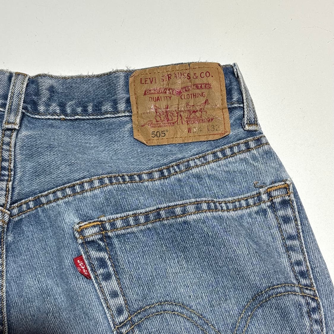 리바이스 505 연청 데님 팬츠 상품이미지6