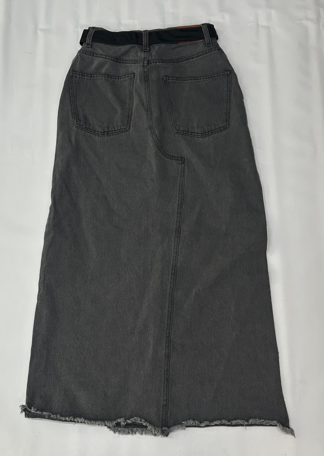 🖤나나깔 지뢰계 언발 롱 데님스커트🖤 넥타이 벨트 마계 빈티지 상품이미지4