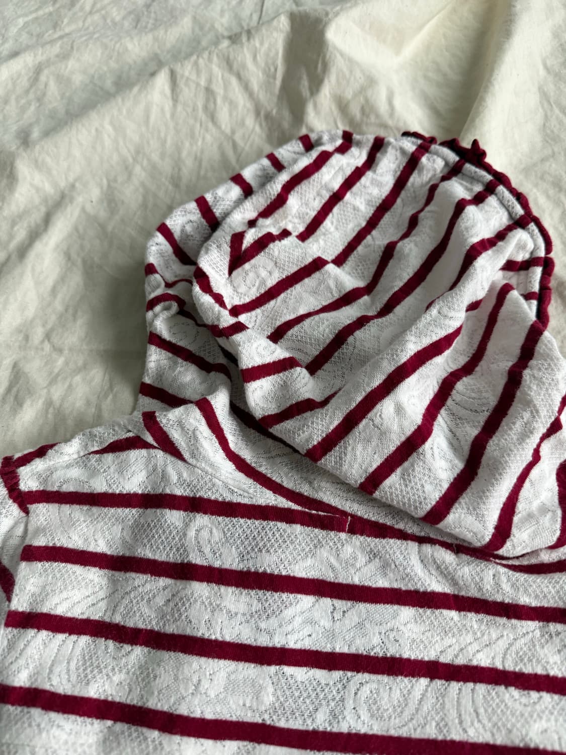 엑시즈팜 체리레드 니혼진 너드 단가라 레이스 집업 상품이미지7