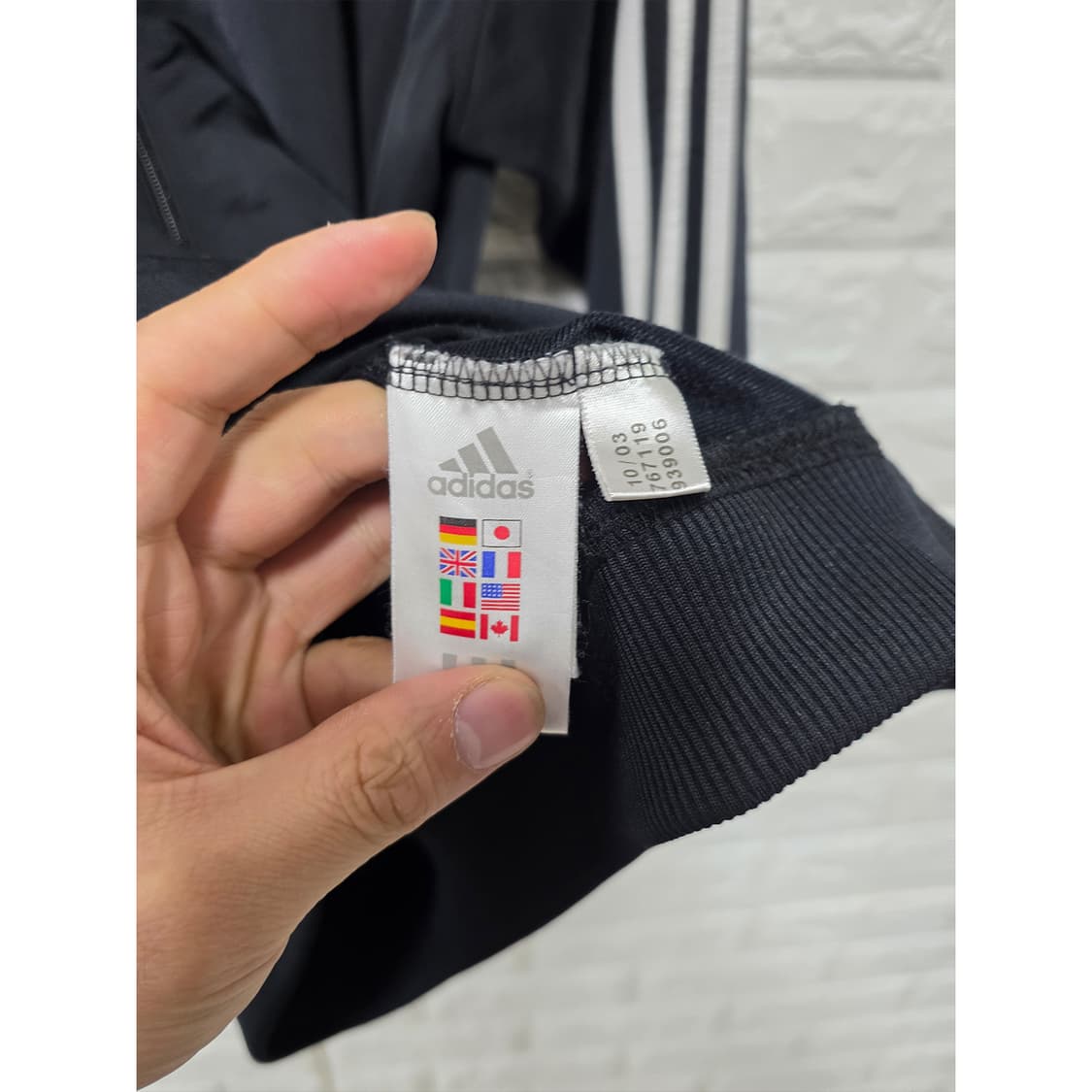 택포) XL아디다스 삼선 트랙탑  검정 져지 상품이미지3