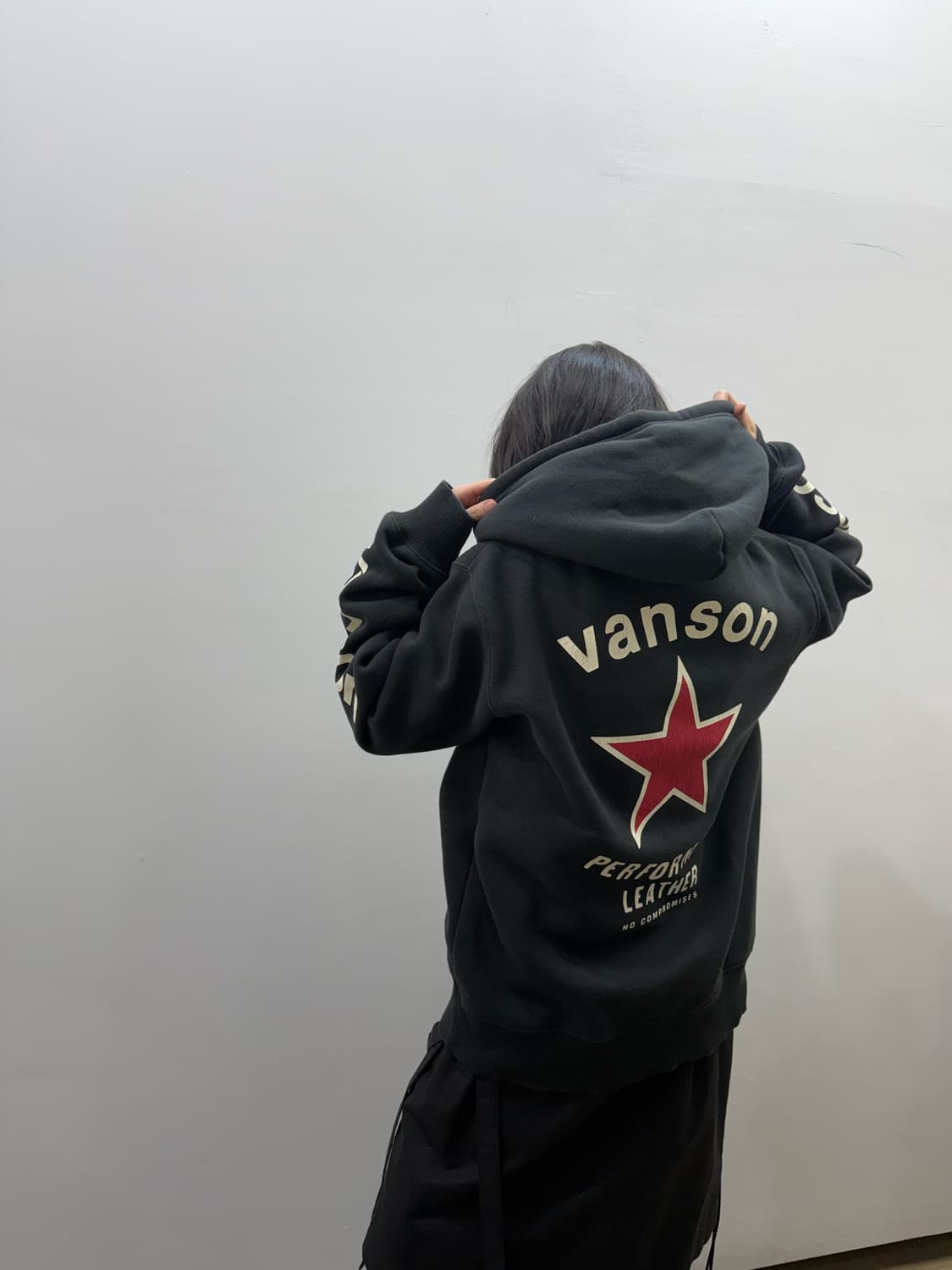 밴슨 오버핏 로고 후드집업 상품이미지1