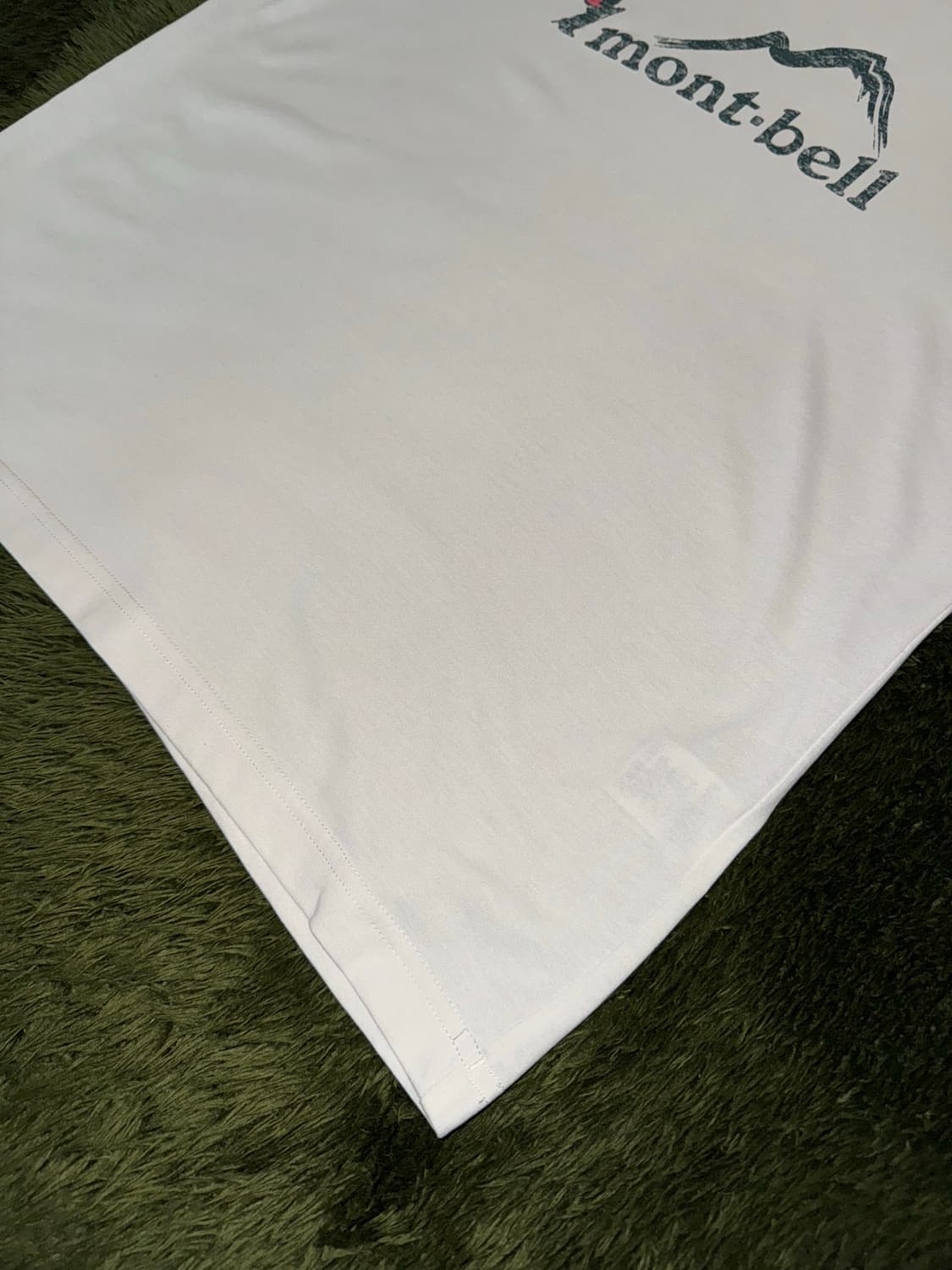 [M] 00s 몽벨 재팬 오리지널 로고 프린트 스포츠 티셔츠 화이트  상품이미지5