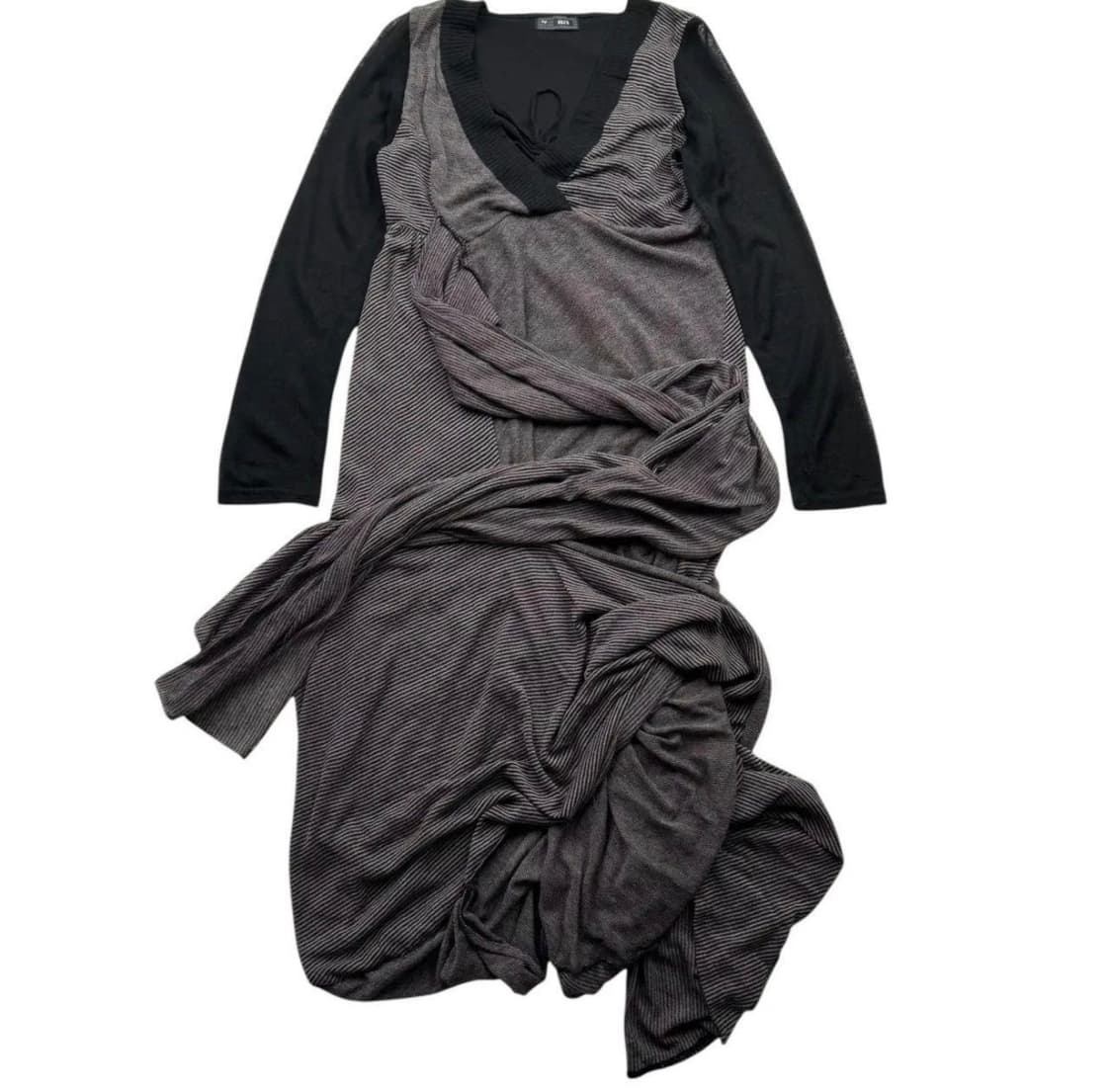 Vintage Asymmetry Dress With Long Sleeve 상품이미지1