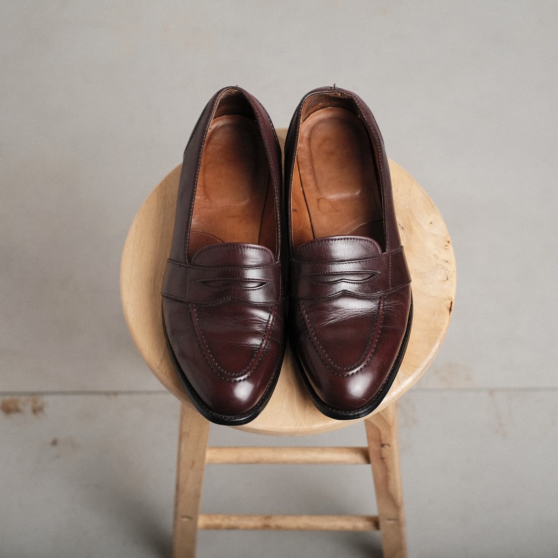 알든 버건디 683 10E 사이즈 버건디 카프 풀스트랩 페니로퍼 상품이미지2