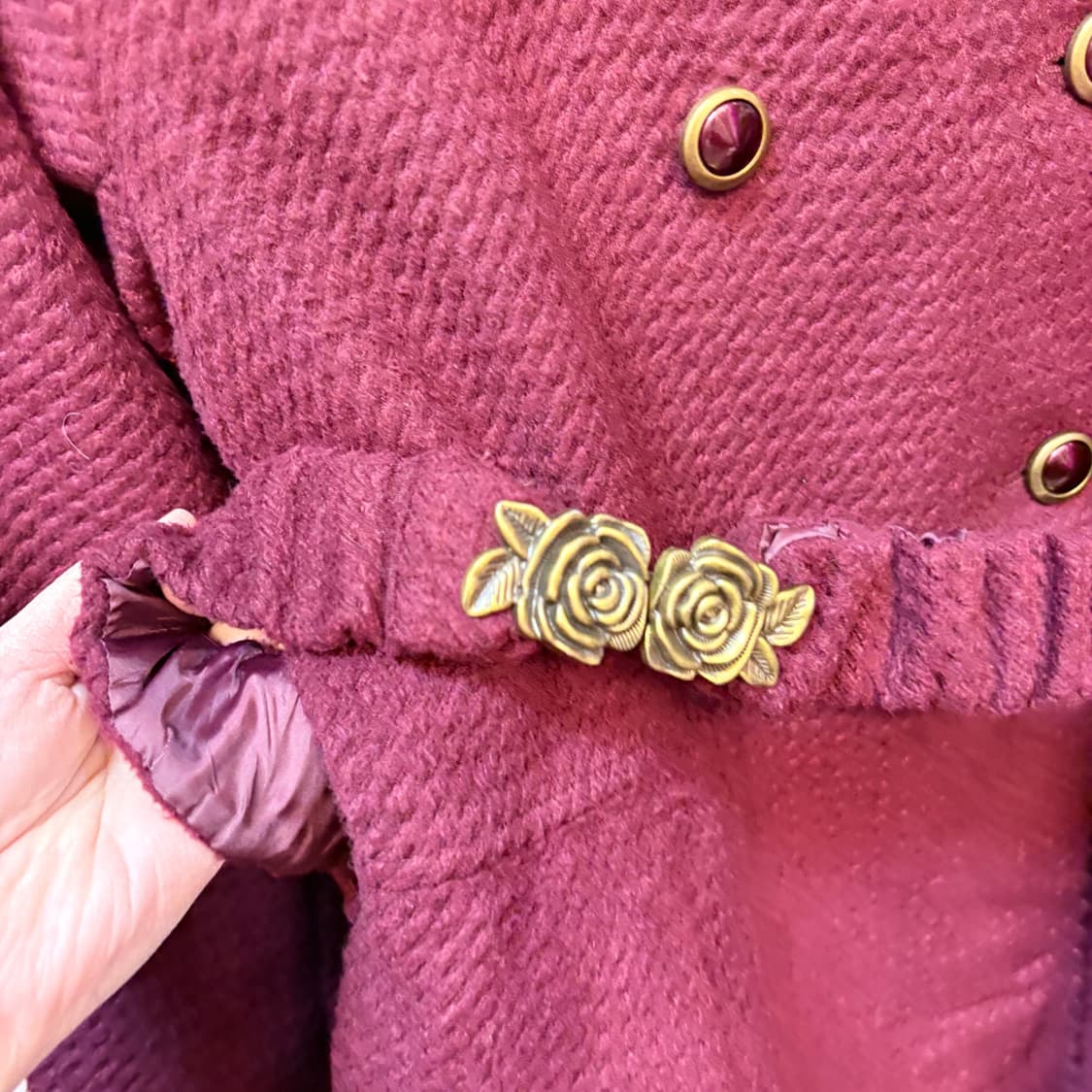 엑시즈팜 로즈 벨티드 카라 코트 상품이미지5