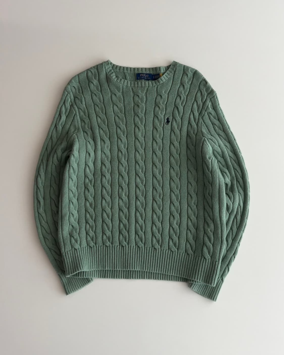 폴로 랄프로렌 케이블 라운드 니트 L 상품이미지1