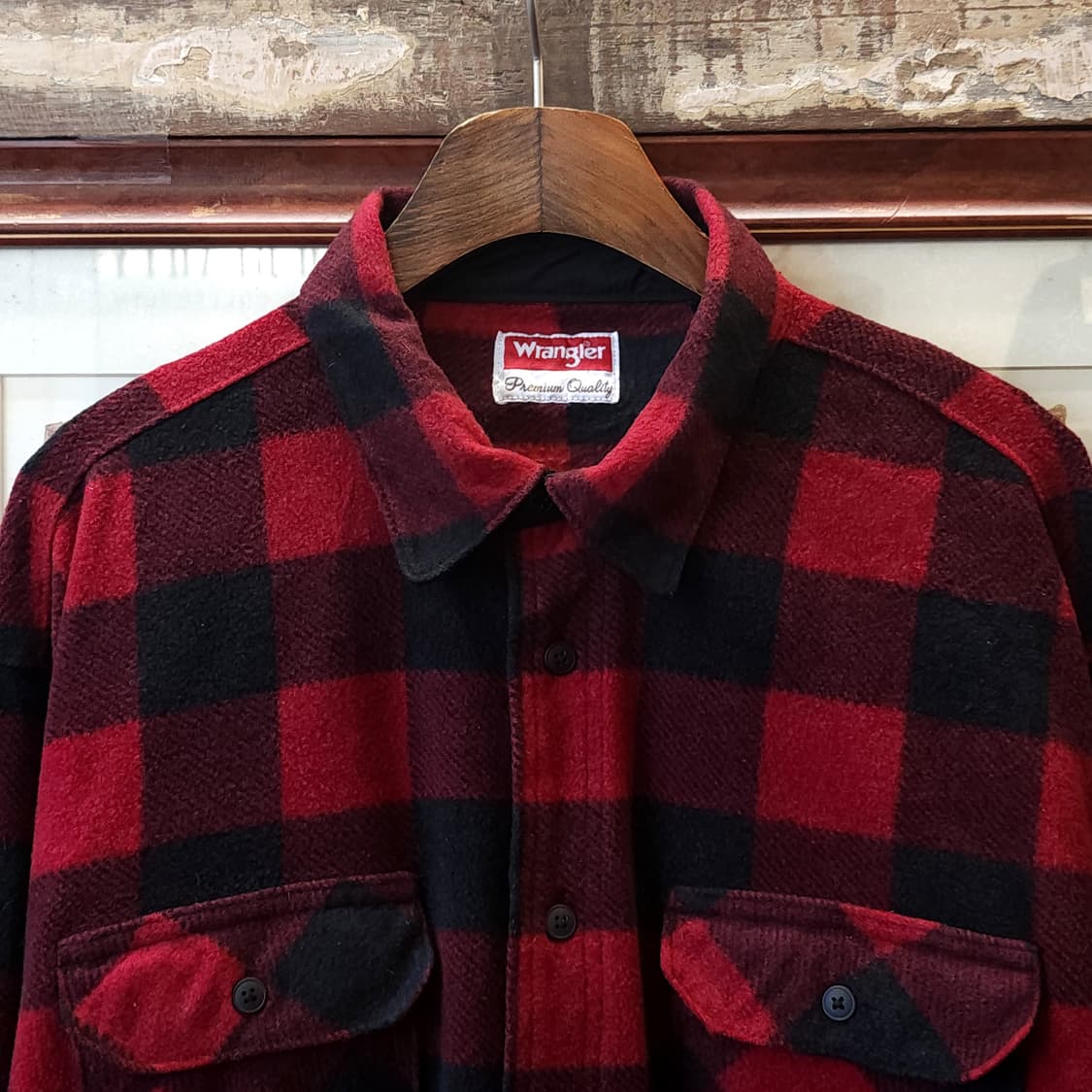 90s 랭글러 버팔로 플레드 워크셔츠 플리스 셔츠 xl 상품이미지5