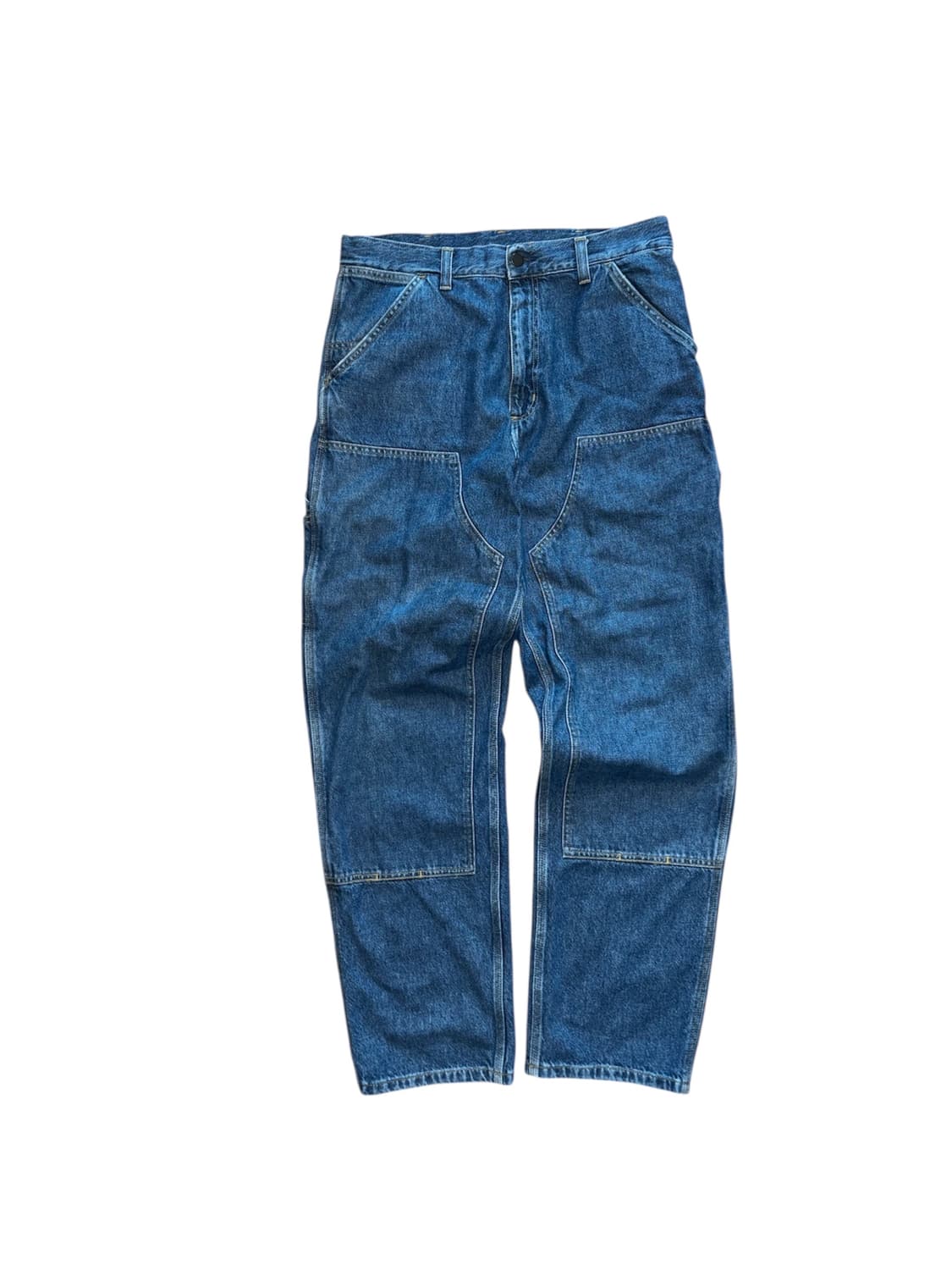 칼하트 wip 더블니 블루 스톤워시드 카펜터 데님 상품이미지1