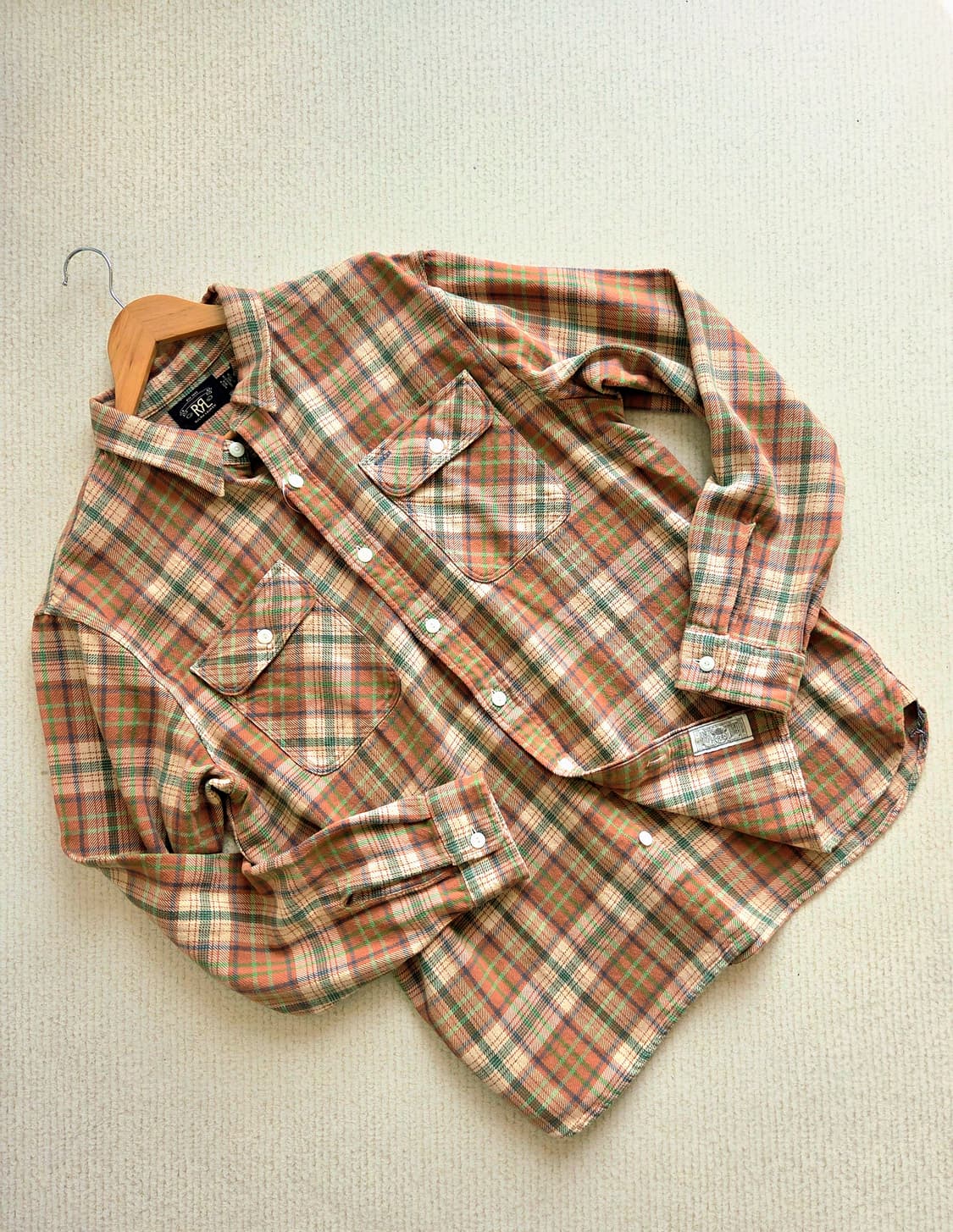 RRL 플래드 트윌코튼 캠프셔츠  상품이미지7