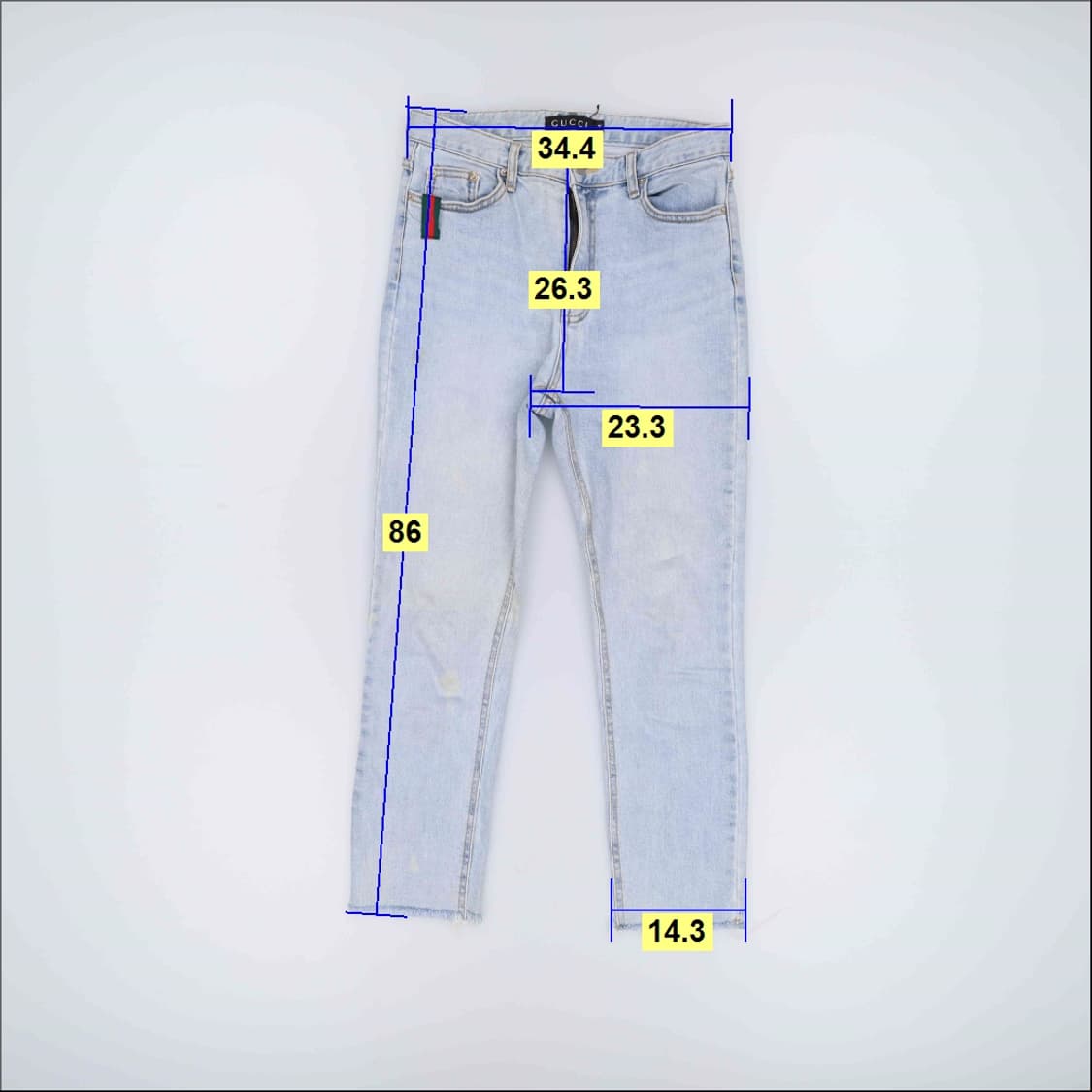 M 빈티지 여성 연쳥 데님팬츠0522H 상품이미지8