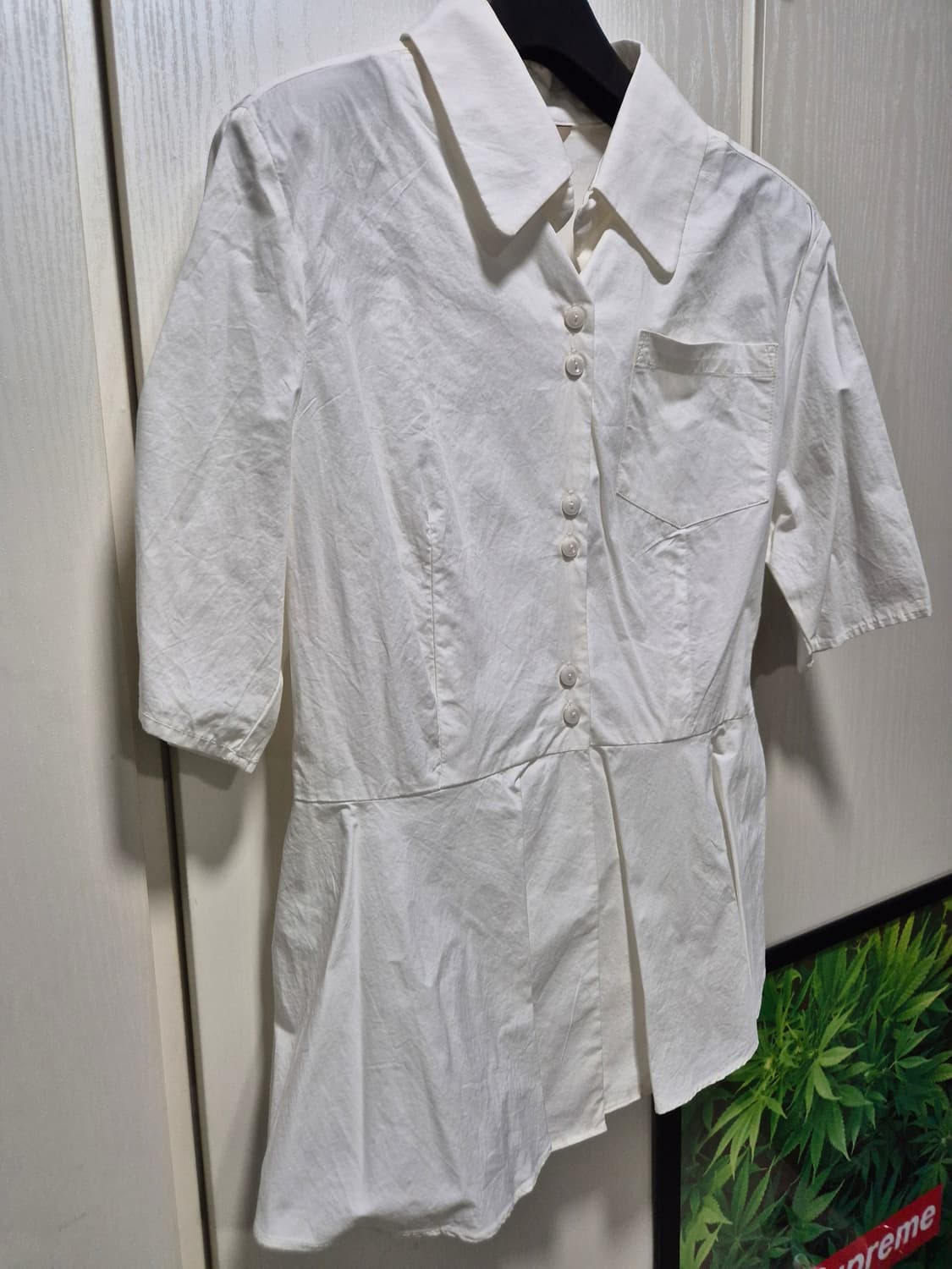 (세일)(새상품)마리끌레르 화이트 블라우스 5부 상품이미지7