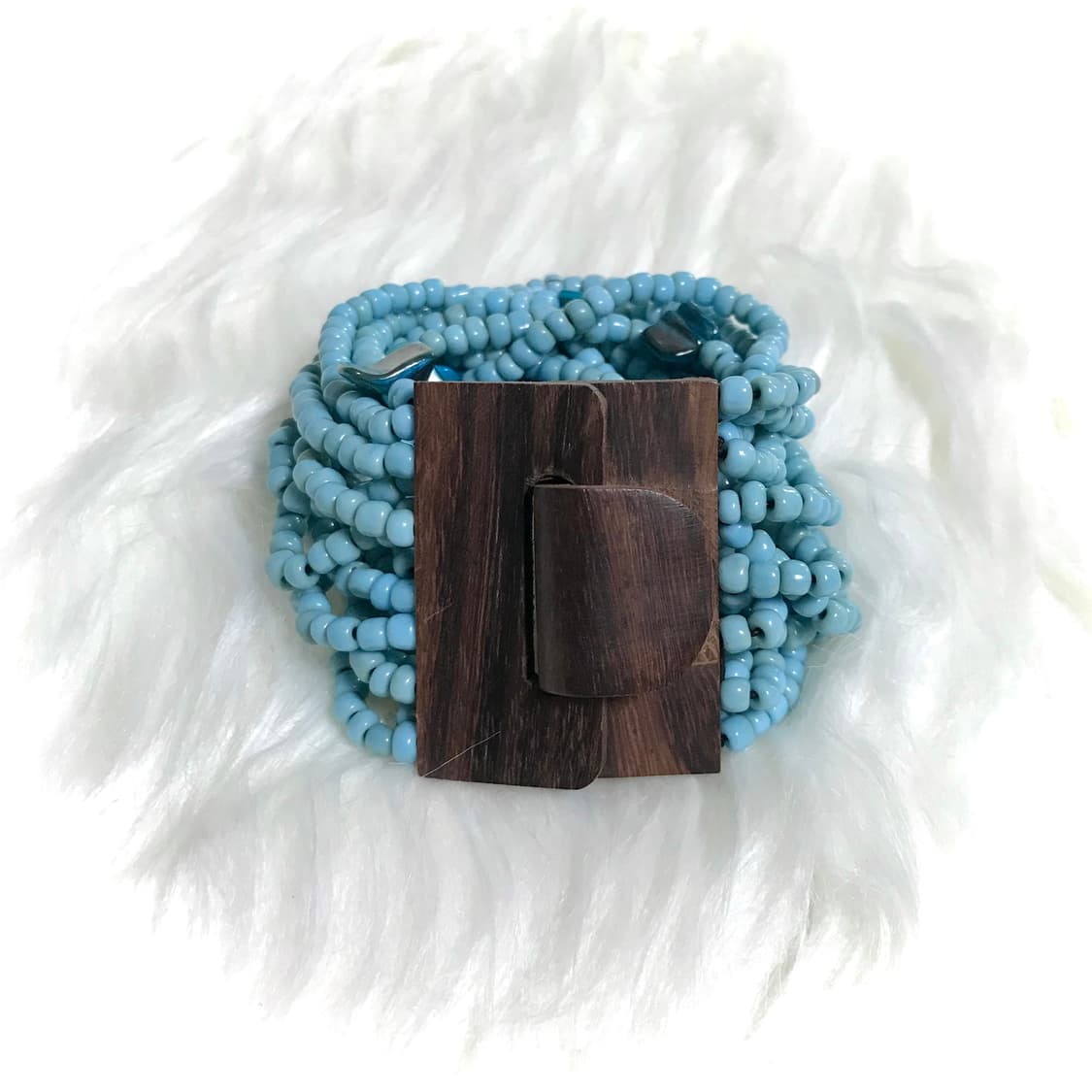 빈티지 민트 보헤미안 오리엔탈 우드 팔찌 상품이미지2
