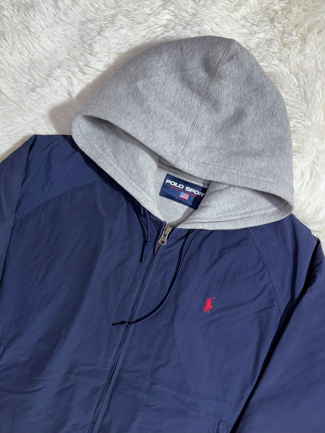 폴로스포츠 90‘s 네이비 후디 스윙톱 자켓  상품이미지5