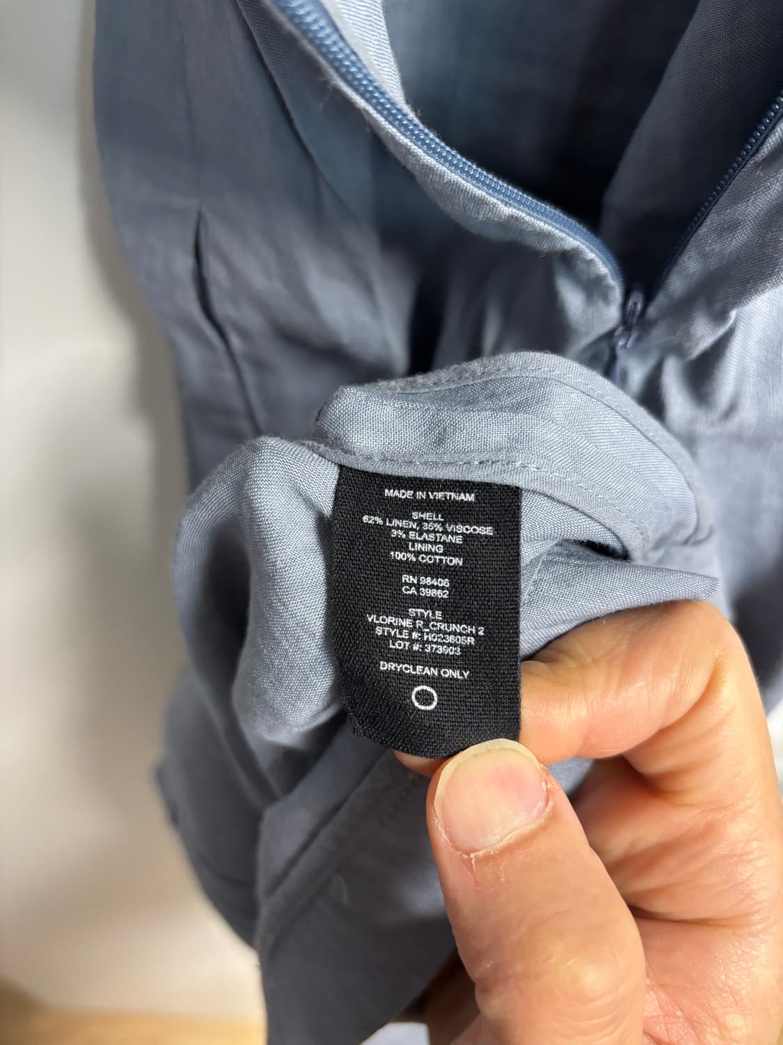 [0] 띠어리 린넨 크로스백 원피스 파스텔블루 상품이미지6