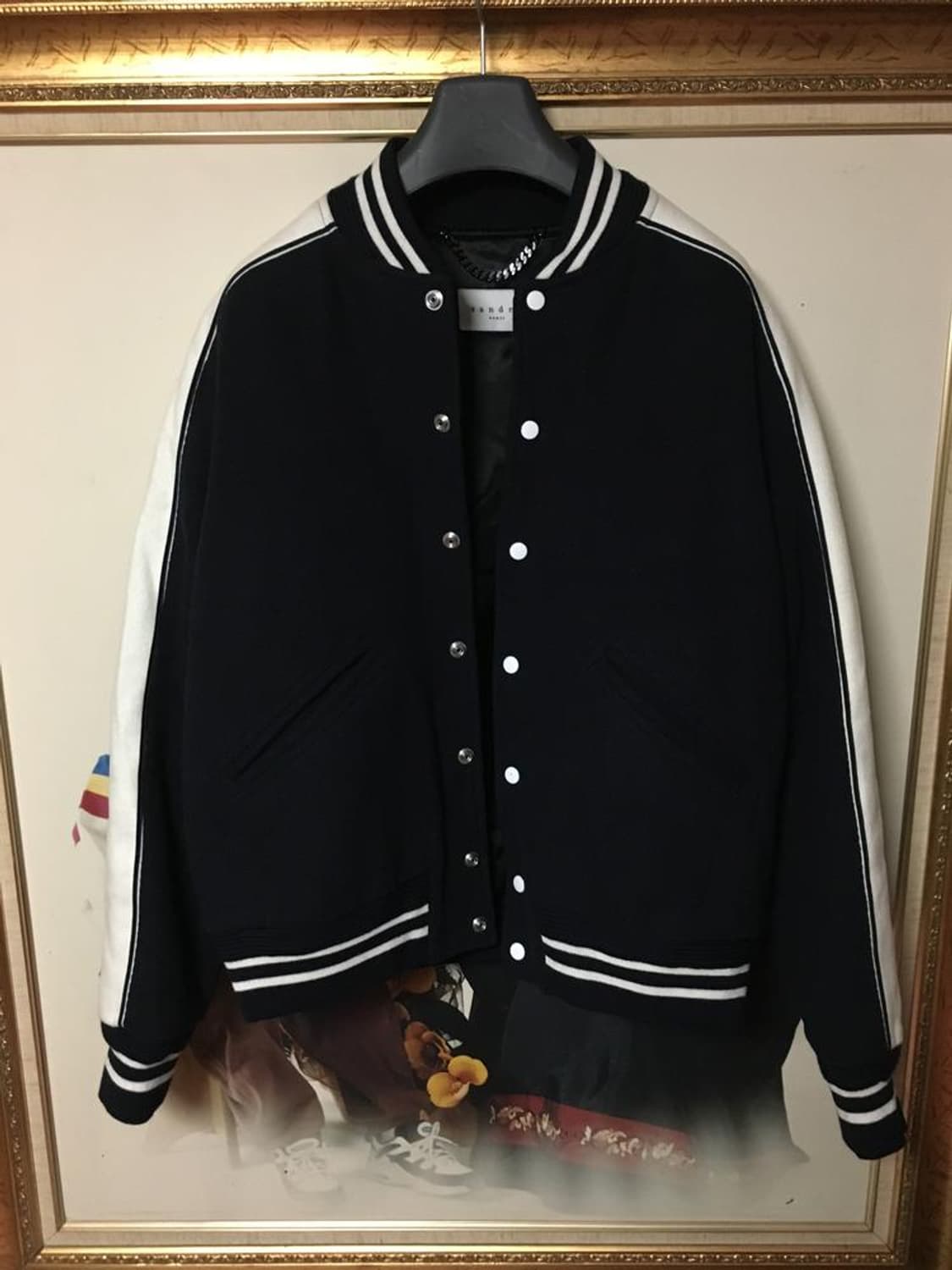 산드로 옴므 테디 봄버 울 바시티 스타디움 점퍼 상품이미지10