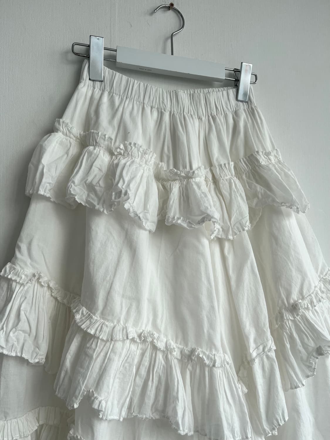 아이보리 프릴 언발 스커트 상품이미지2