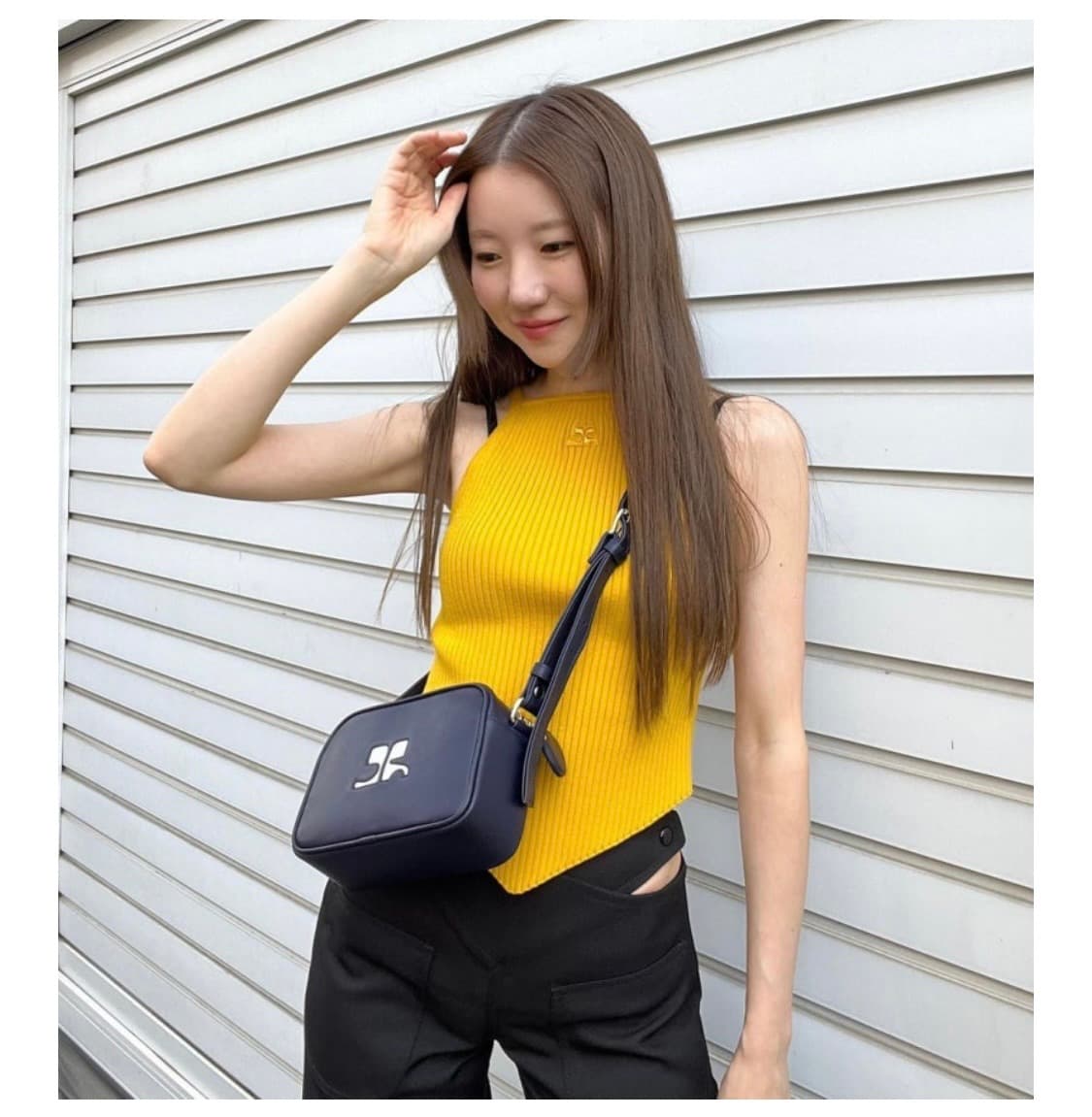 꾸레쥬 시그니처 블랙 카메라백 가방 상품이미지6