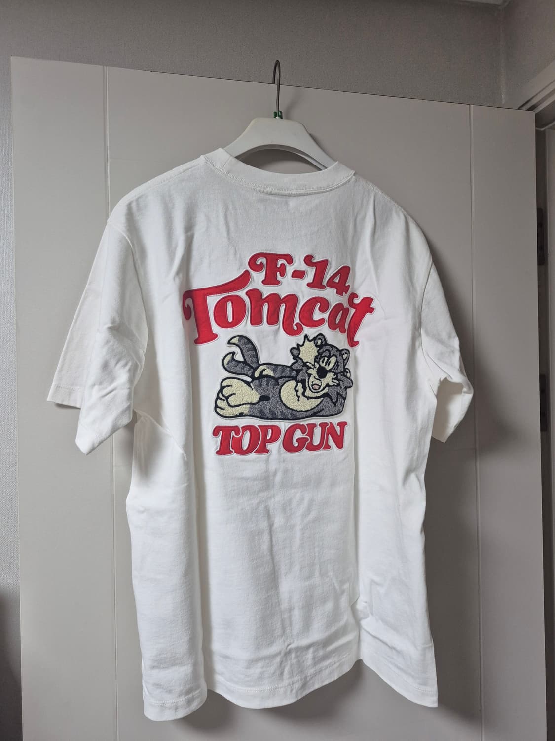 아비렉스 반팔티 탑건 F-14 톰캣 반팔 티셔츠 화이트 상품이미지1