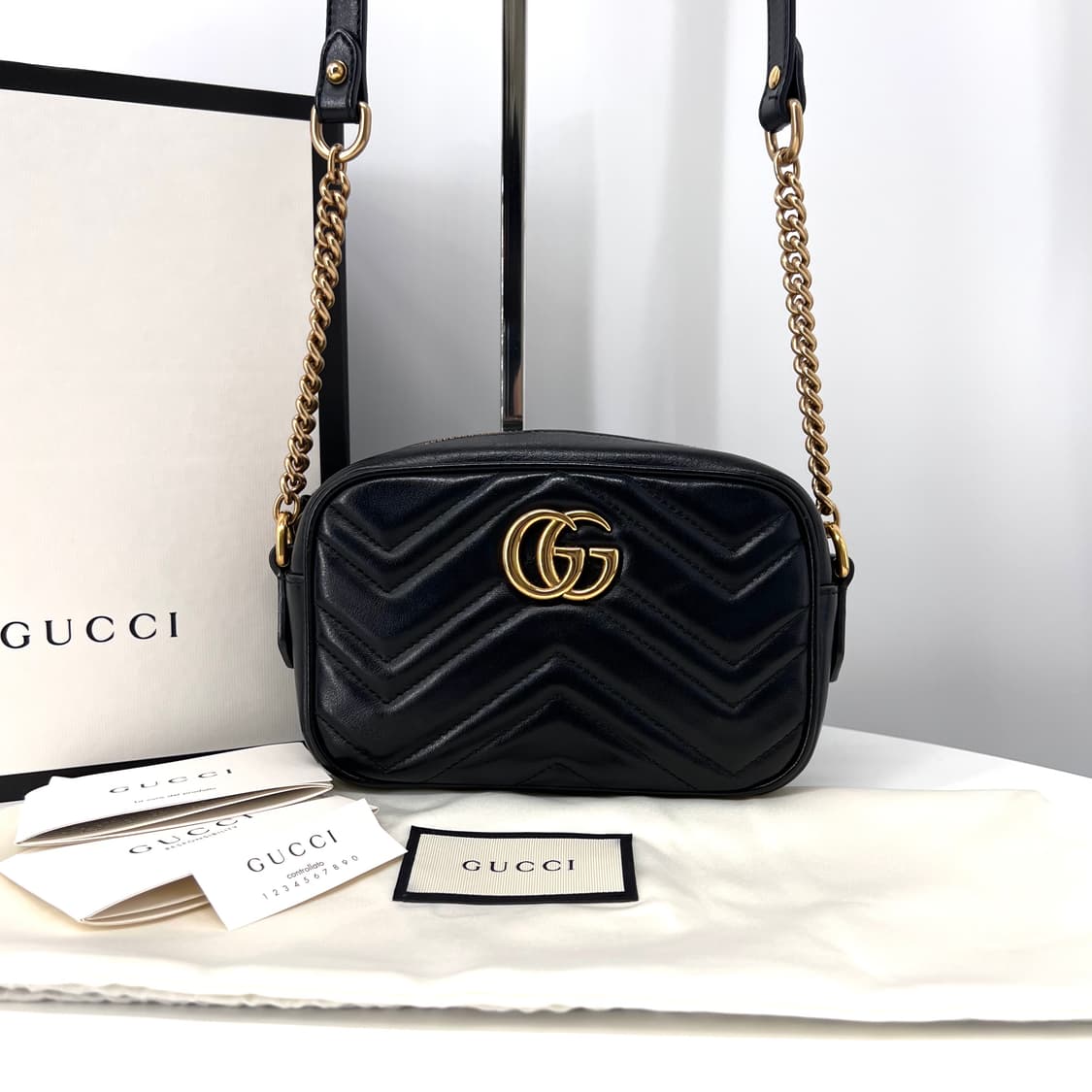 구찌 GG 마몽 미니 크로스백 블랙 (448065) 상품이미지3