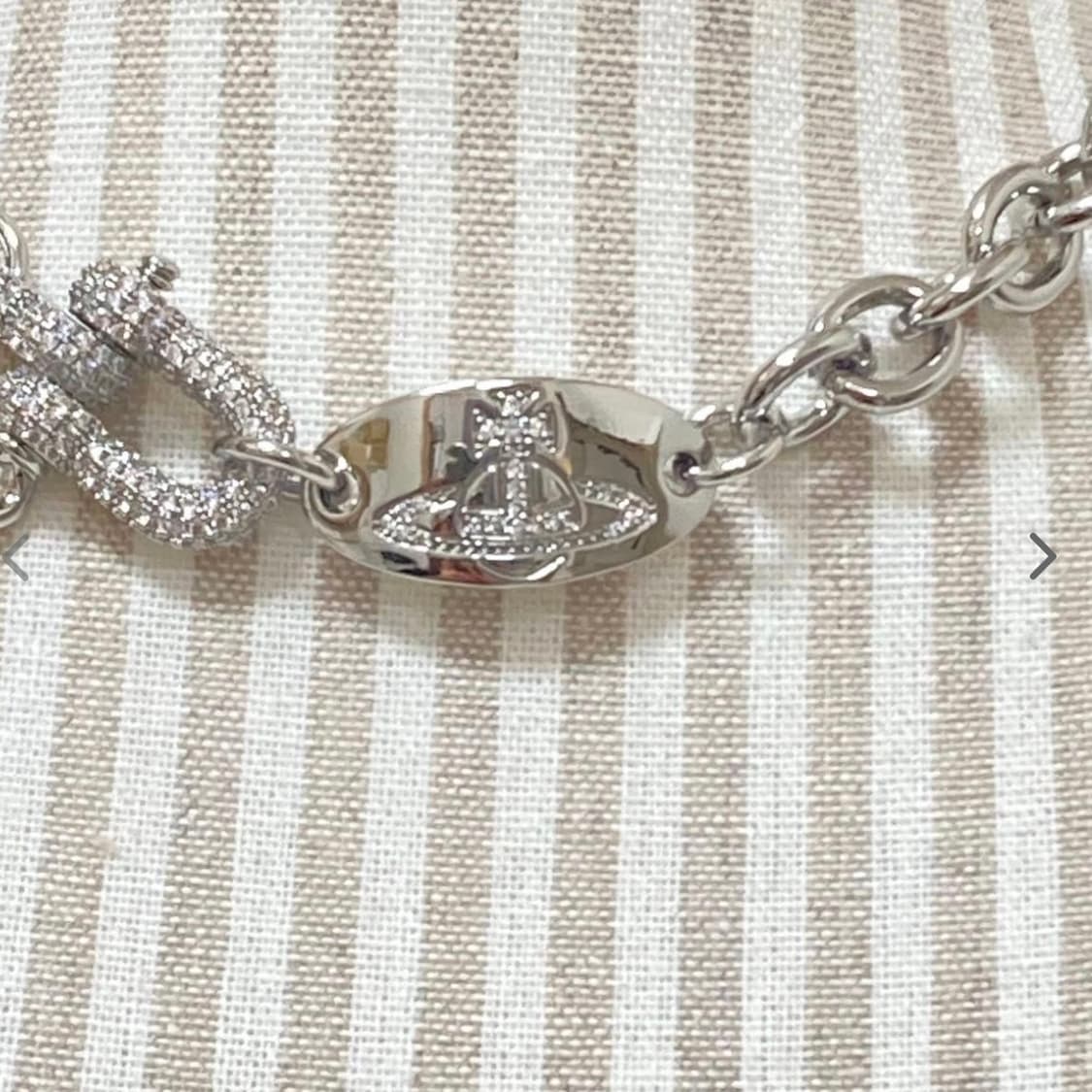 비비안웨스트우드 크리스탈 로고 orb 체인 초커 목걸이(새상품) 상품이미지2