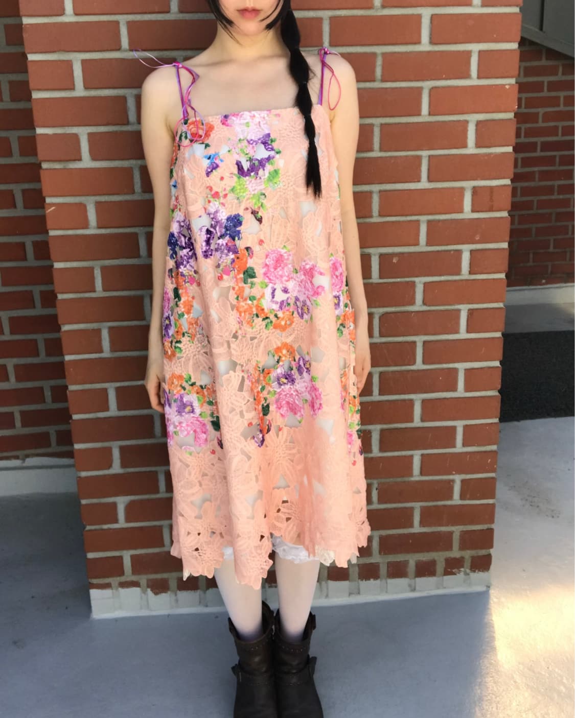 vintage flower pattern lace one-piece 상품이미지8