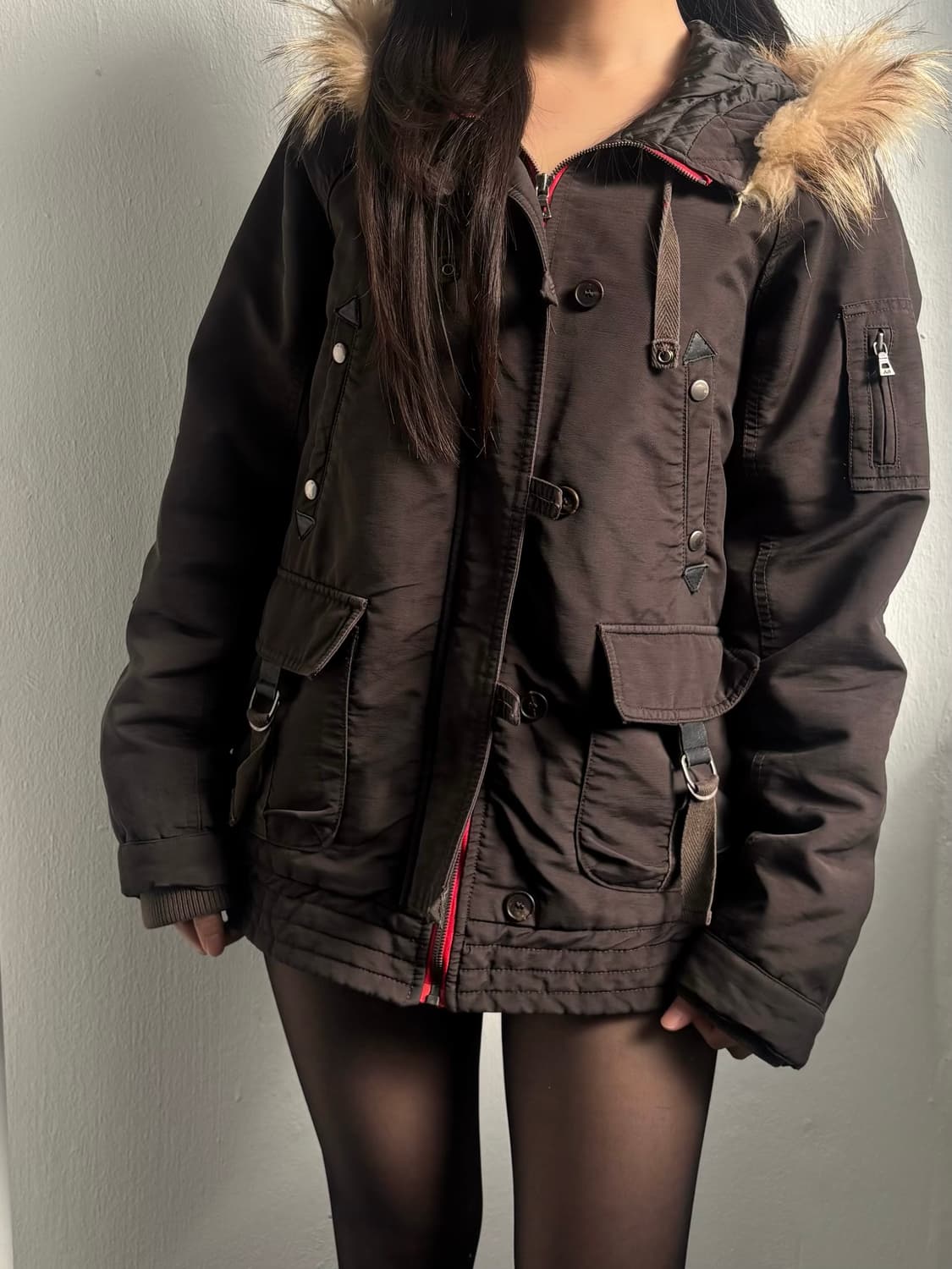 Vintage A6 Fur-Trim Hood Jacket 상품이미지5