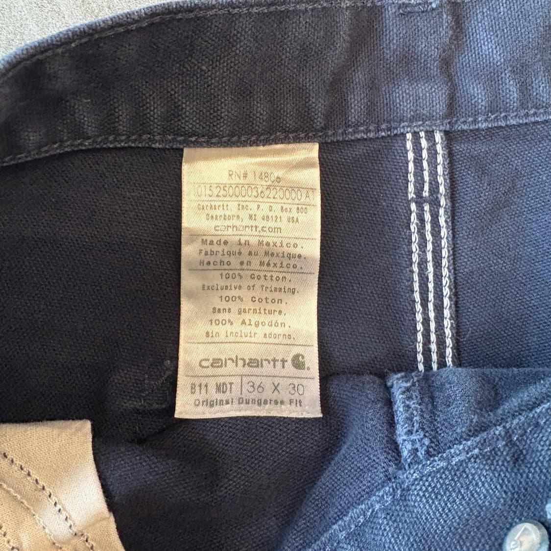 칼하트 정품 오리지널 네이비 카펜터 팬츠 상품이미지9