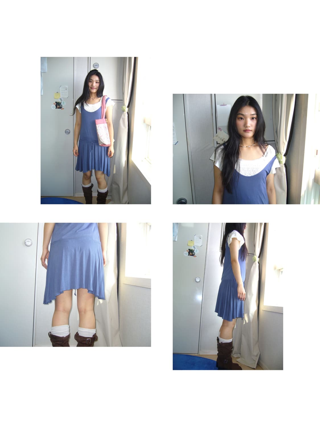 빈티지 더스티블루 나시 원피스  상품이미지5