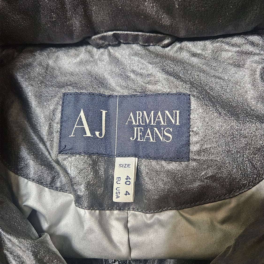 아르마니 진스 퀄팅 블루종 상품이미지3