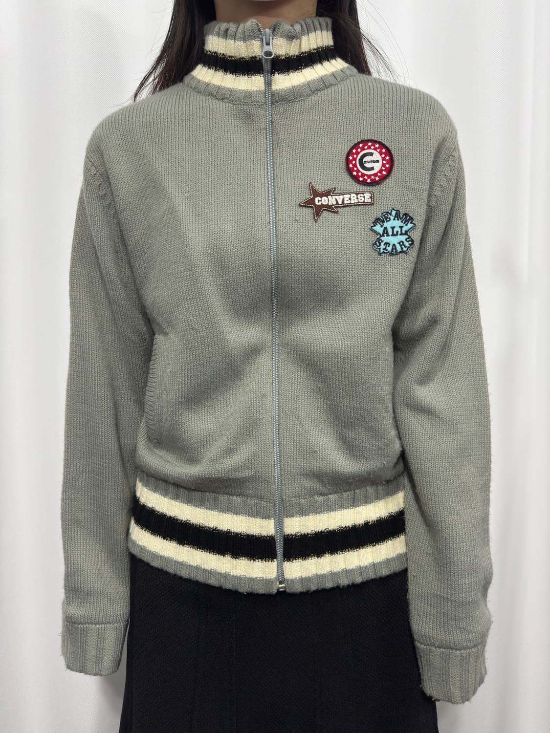 converse patch knit zipup 상품이미지1