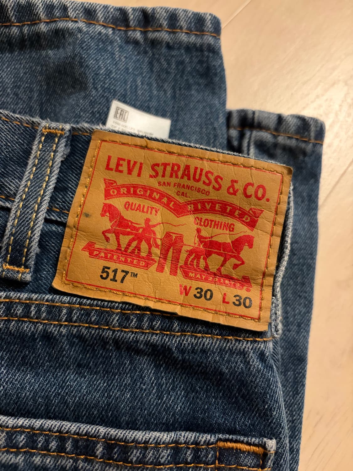 리바이스 517 부츠컷 데님 청바지 진청 상품이미지3