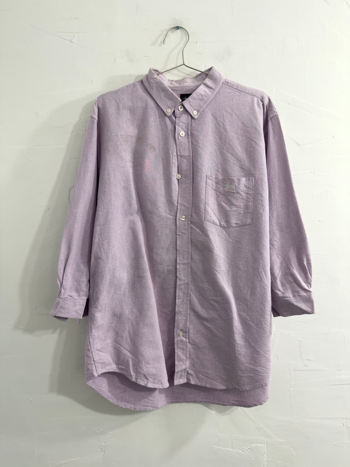 stussy soft purple shirt 상품이미지3