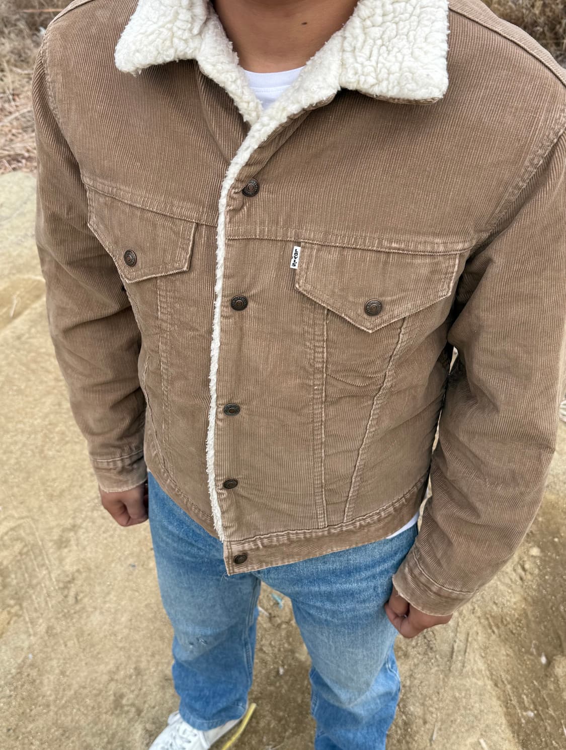 70-80s usa Levis 리바이스 쉐르파 코듀로이 트러커 자켓 상품이미지5