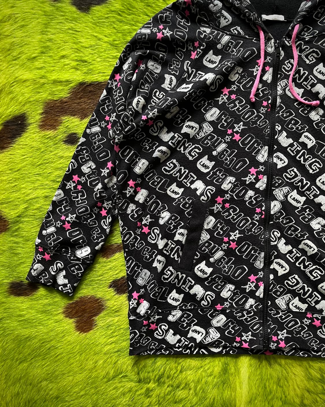 COLZA Graphic Pattern Ears Hood Zip-up 상품이미지6