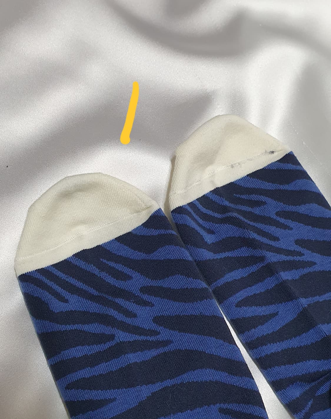 블루 네이비 지브라 얼룩말 브레인 데드 로고헤드 드레스 삭스 양말 상품이미지3