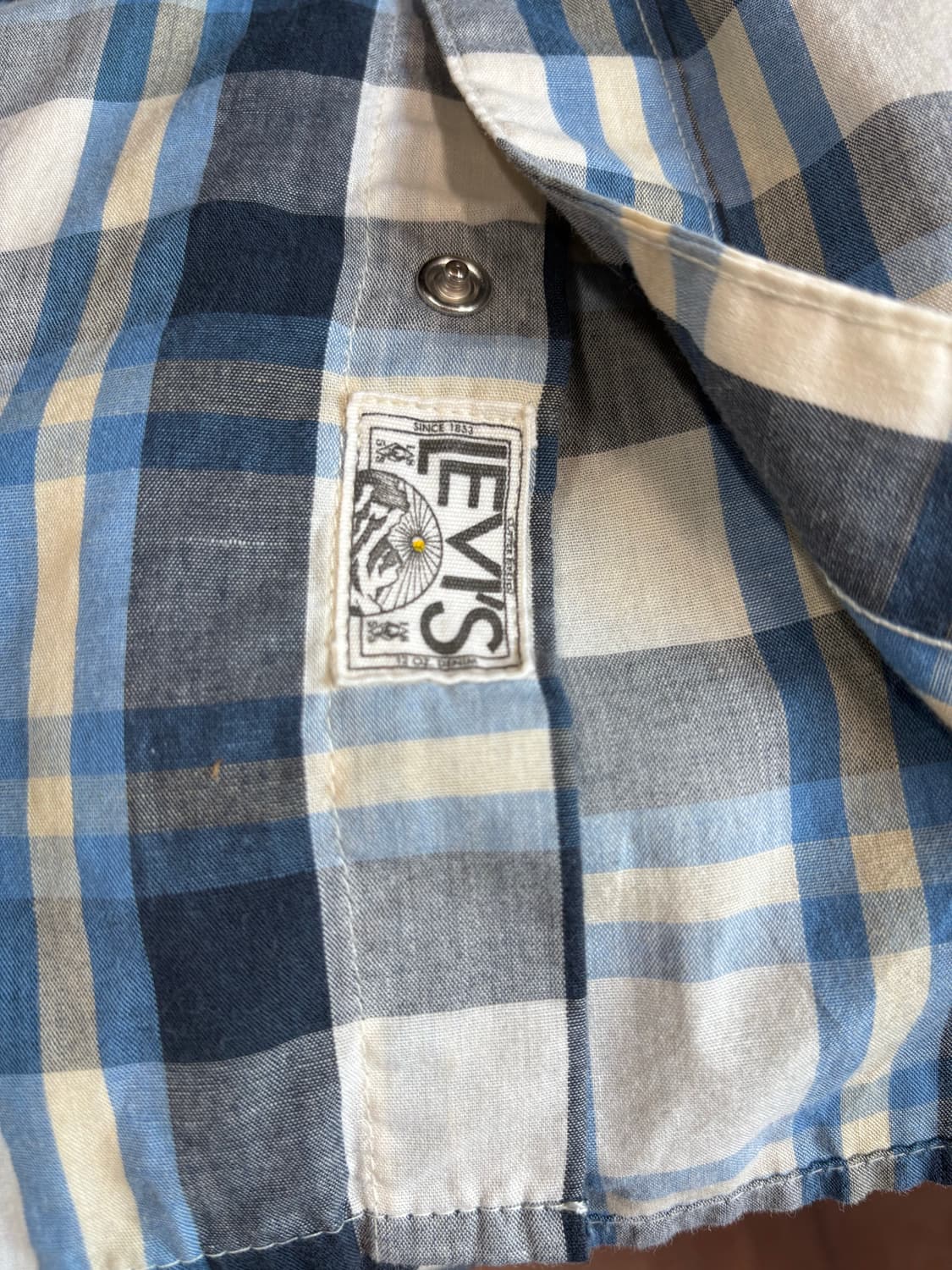 00‘s Levis Check Western  shirt. 상품이미지10