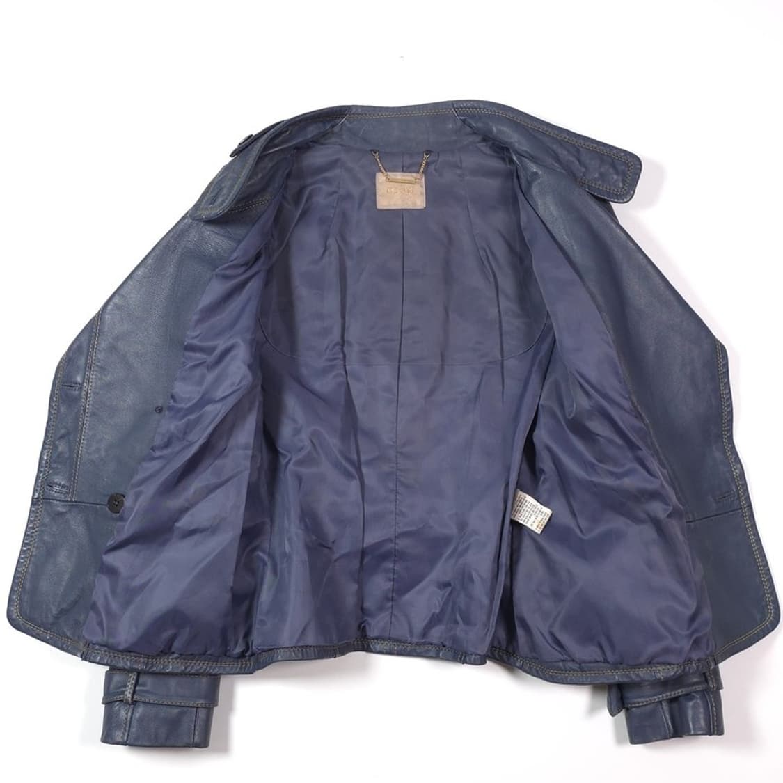 씨씨클럽 리얼 양가죽 금장 버튼 벨티드 트렌치 자켓 상품이미지5