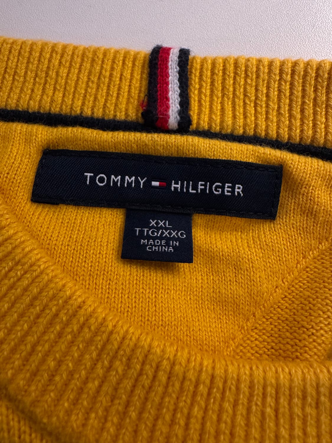 [2XL]타미힐피거 라운드넥 니트 옐로우 상품이미지4