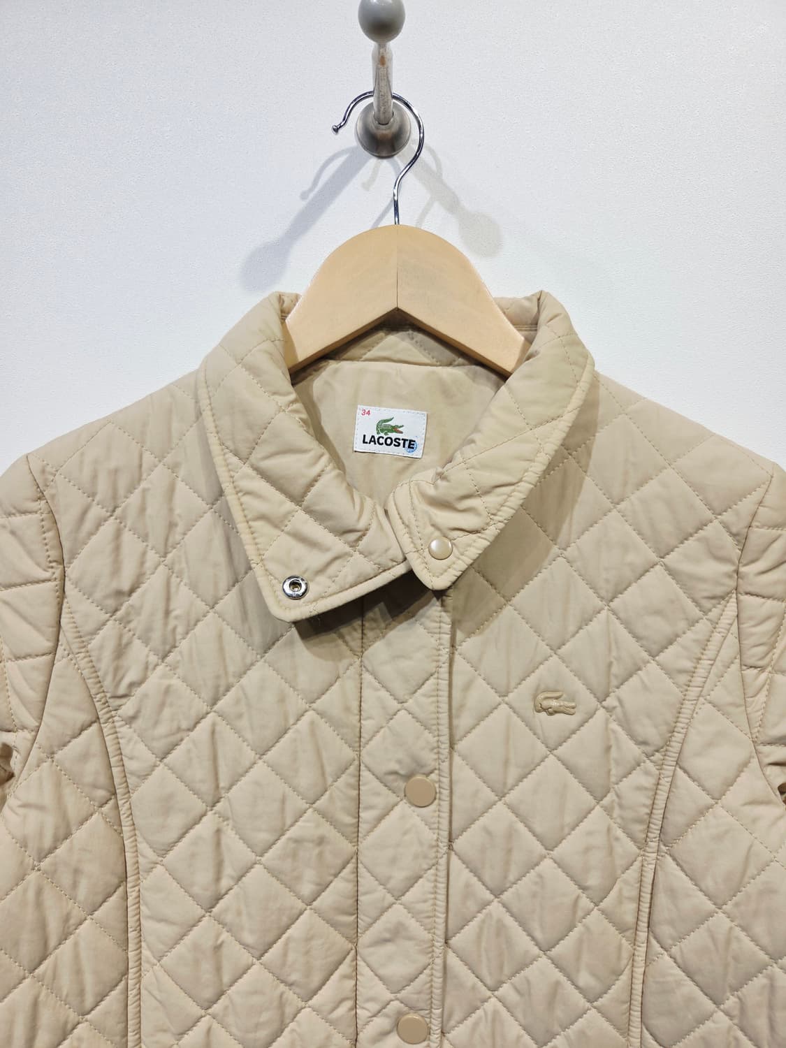 라코스테 우먼스 다이아 퀼팅 자켓 베이지 상품이미지3