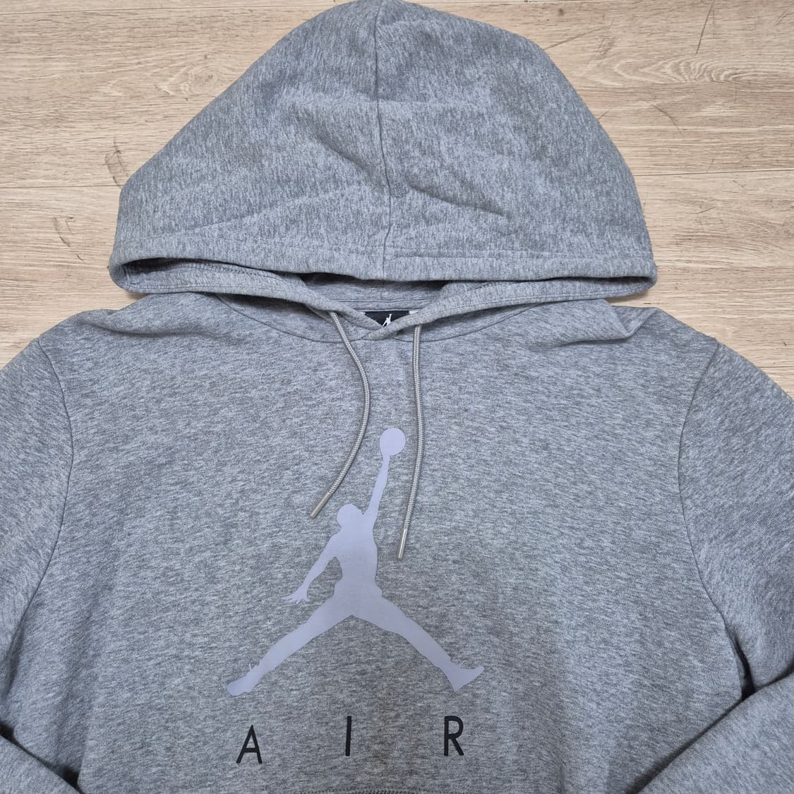 조던 에어 센터로고 블랙 배색 그레이 후드티 상품이미지2