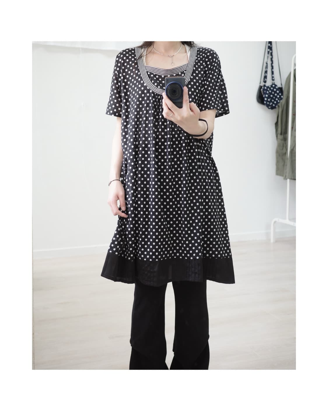 수나오쿠와하라 Sunao kuwahara black dot one-pie 상품이미지4