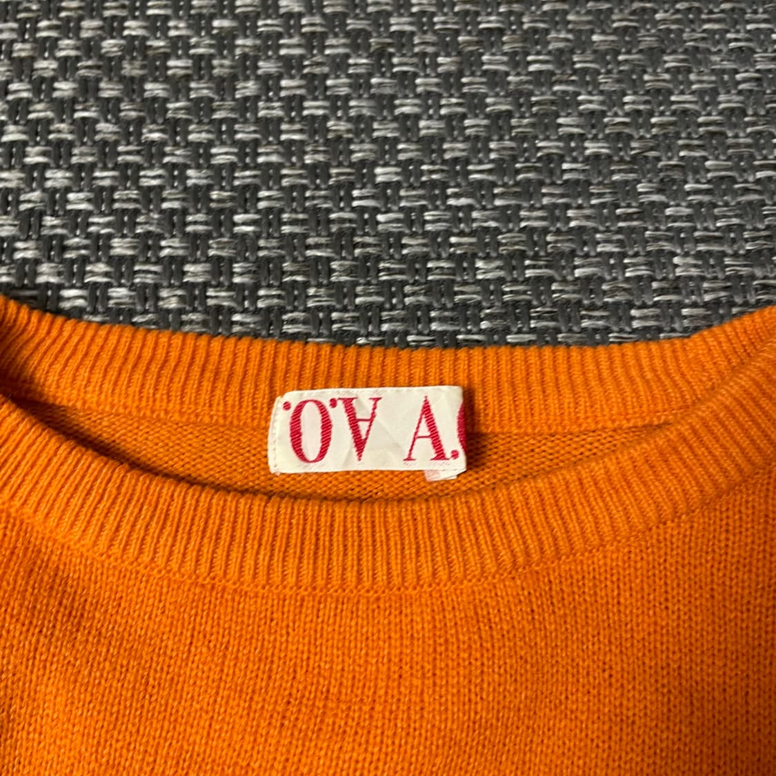 JPN 오렌지 라운드넥 반팔 니트 상품이미지5