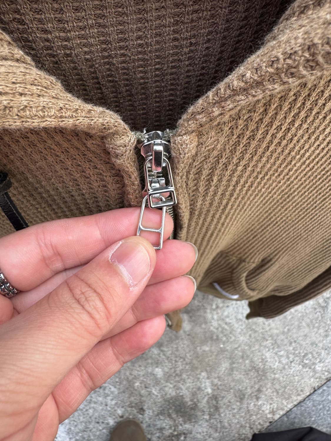 리얼라이즈 웍스 더크리미 투웨이 와플 후드집업  상품이미지5