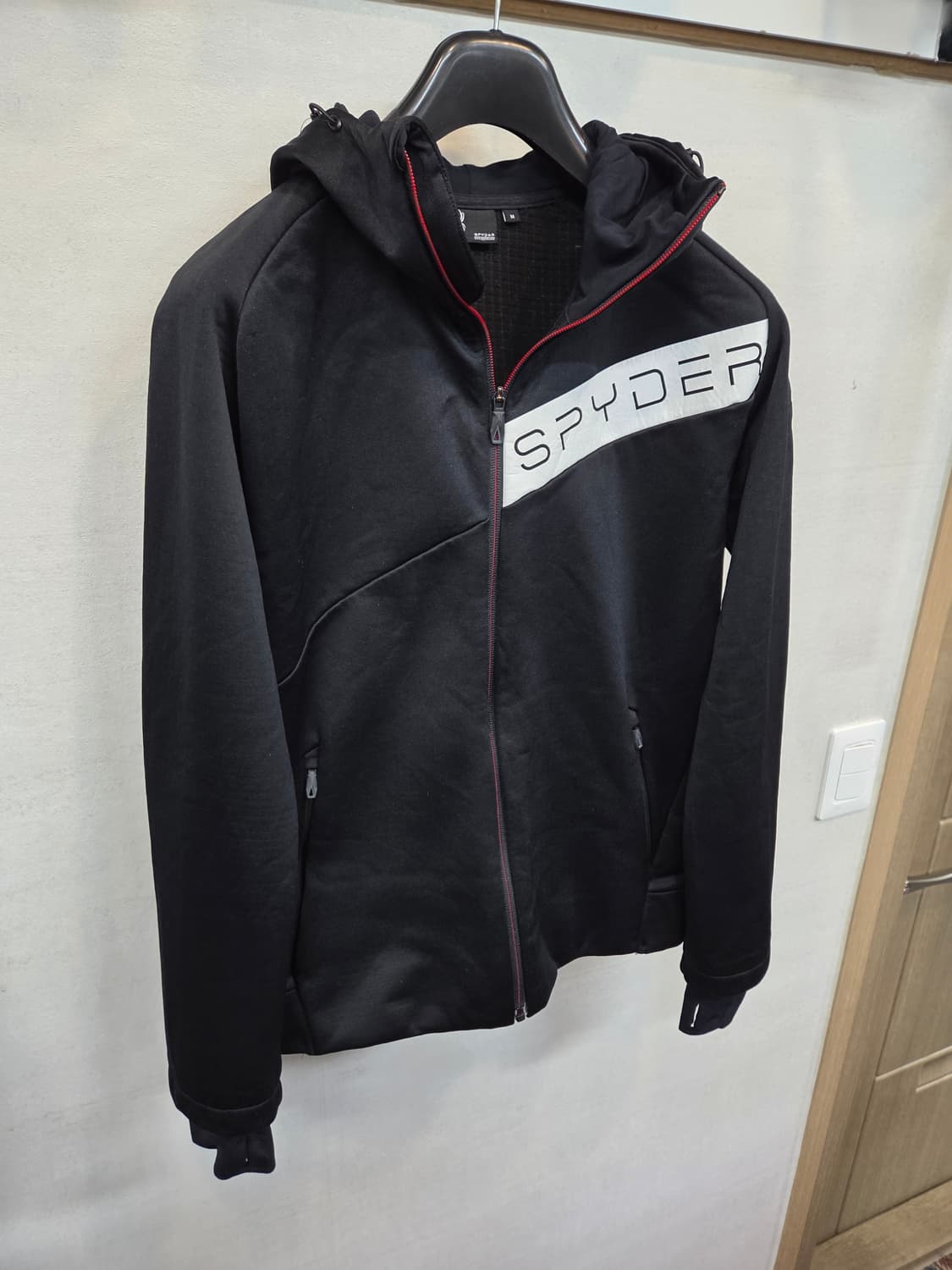 스파이더 체스트 로고 안감기모 기능성 후드집업 m 상품이미지5