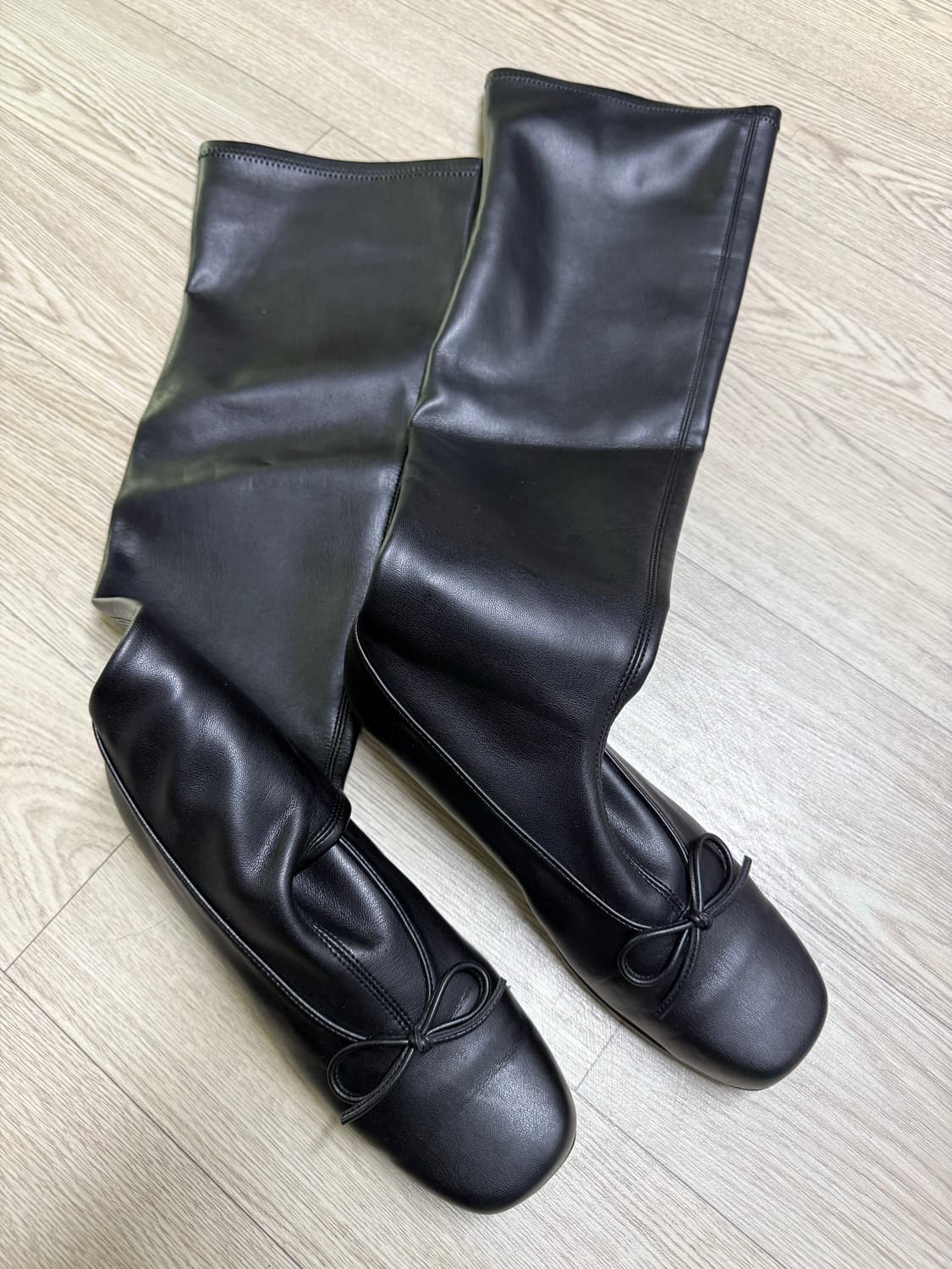 오픈와이와이 부츠 THIGH HIGH BALLET BOOTS, BLACK 상품이미지5