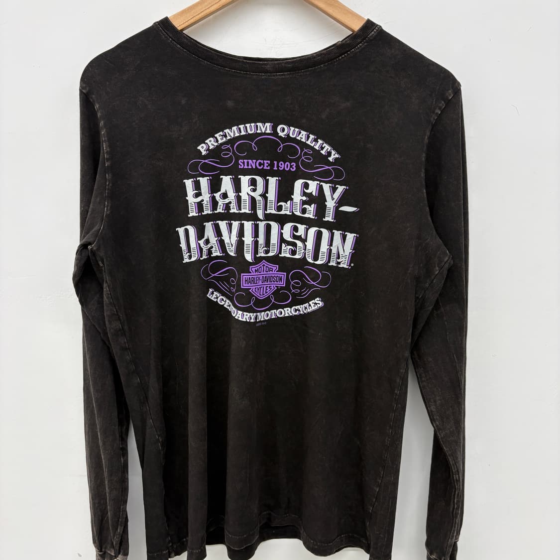 할리 데이비슨 블랙 긴팔 티셔츠 여성 L 상품이미지2