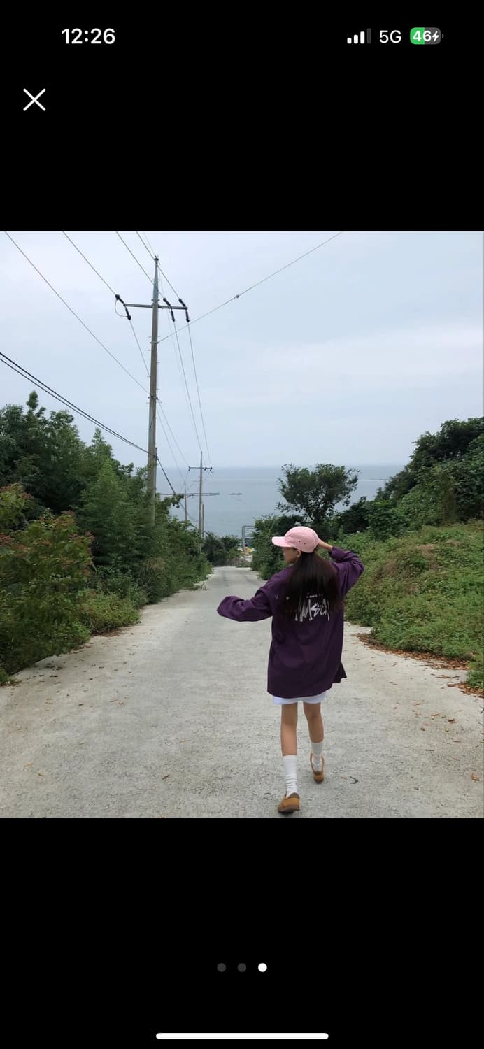 착샷有)스투시 롱슬리브 퍼플 상품이미지3