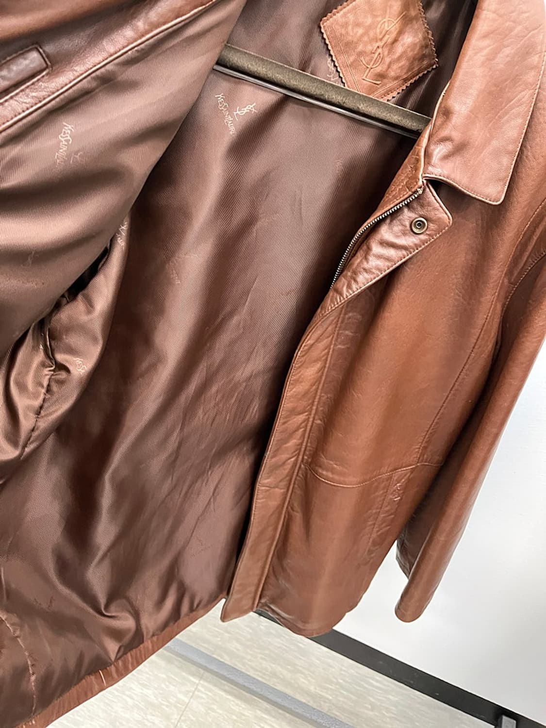 105-110) 입생로랑 브라운 양가죽자켓  상품이미지9