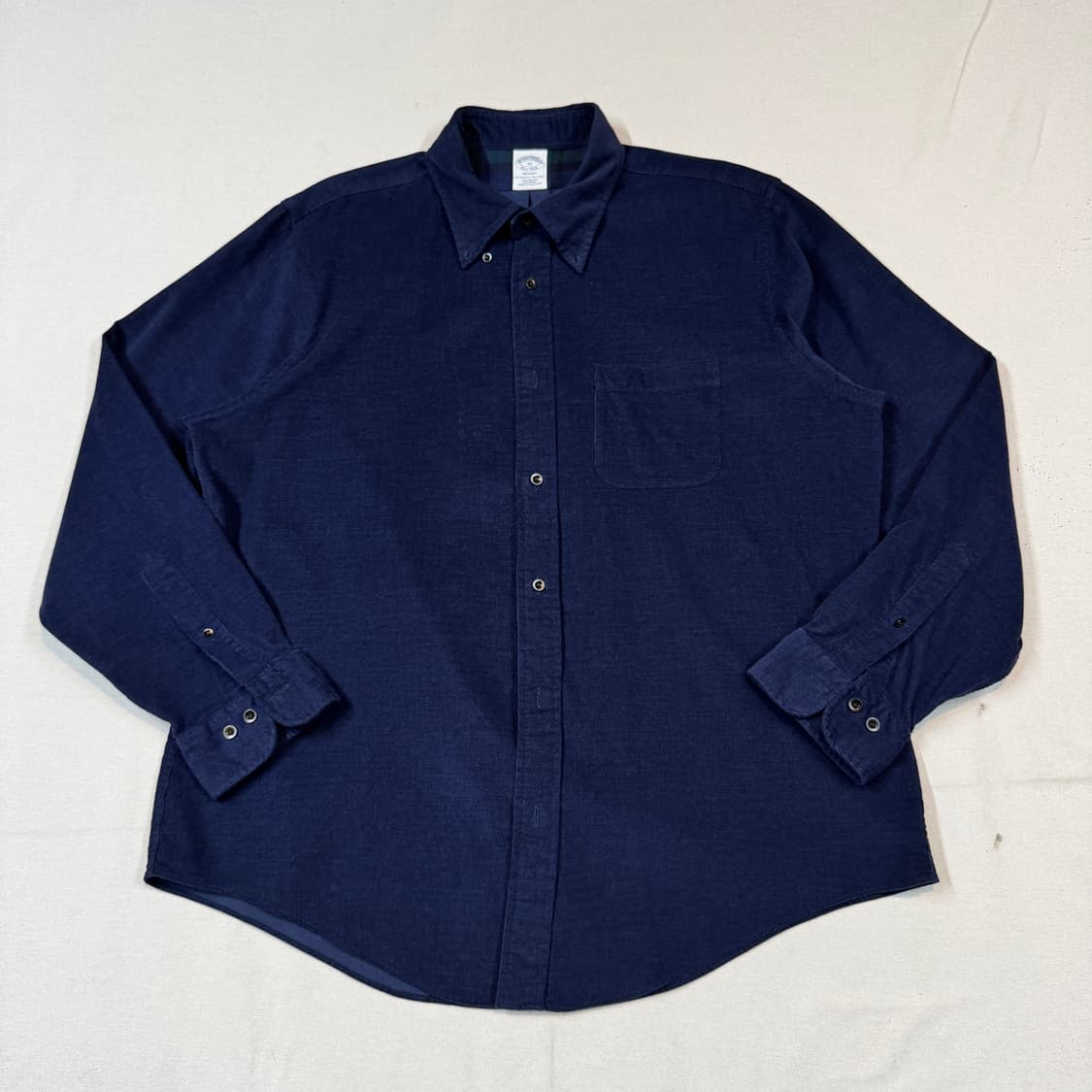 XL) 브룩스 브라더스 네이비 코듀로이 셔츠 상품이미지1