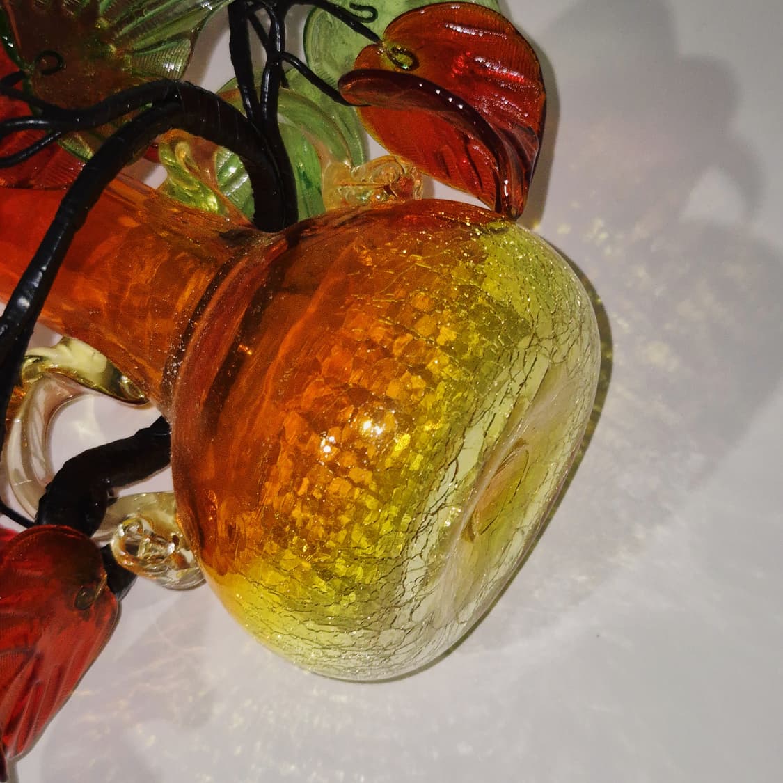 80s 류큐 선셋 크랙 꽃병&유리 송이 세트 상품이미지5